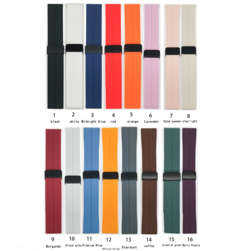 18 มม.ซิลิโคนแม่เหล็กสายคล้องคอสําหรับ Garmin Venu 3s Venu 2s 40 มม./Forerunner 255S 265S/vivomove3S/Vivoactive 4s/Active S Soft Candy สีนาฬิกาสร้อยข้อมือกีฬา Loop