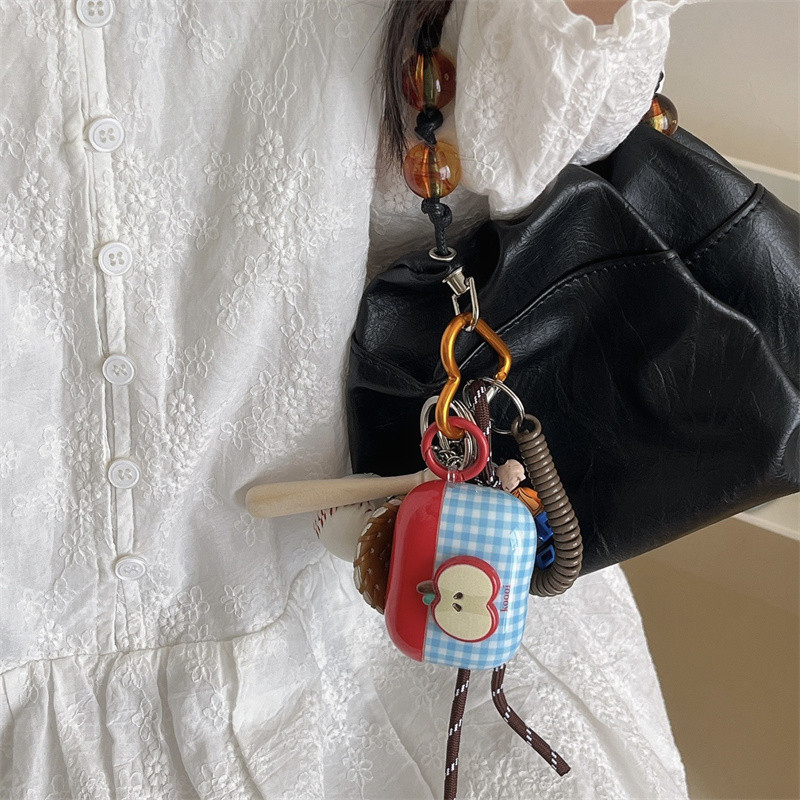 ตารางสีน้ําเงินและสีแดงสําหรับ Airpods 1/2 3 Pro2 pro3 Airpods4 ชุดหูฟังไร้สายบลูทูธป้องกันกรณี AirPods Pro i3 i4 pro3 หูฟังป้องกันกรณี - รูปที่ 4