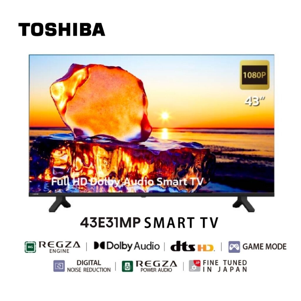 Toshiba Smart TV ทีวีขนาด 43 นิ้ว รุ่น 43E31MP Full HD 1080P VIDAA WIFI Dolby Audio (2023) ประกันศูน