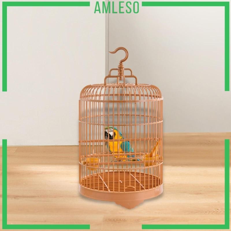 [Amleso] กรงนกแก้ว ทรงกลม ขนาดใหญ่ น้ําหนักเบา อุปกรณ์เสริม สําหรับนกขมิ้น นกแก้ว