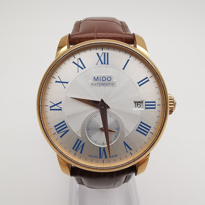Mido Baroncelli Seriesm8608.3.21.4 นาฬิกาข้อมือเข็ม ขนาดเล็ก เส้นผ่าศูนย์กลาง 38 มม. สําหรับผู้ชาย