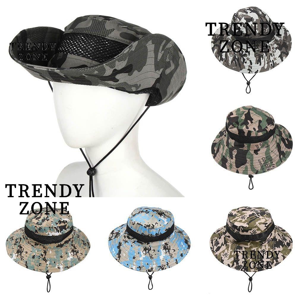 Trendyzone หมวกชาวประมง พับได้ แห้งเร็ว อุปกรณ์ตกปลา หมวกป้องกันแสงแดด