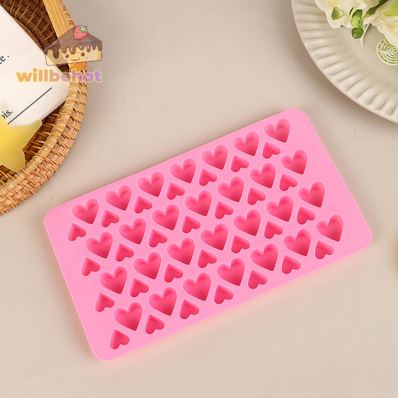 [WillbehotT] 56 ช่องหัวใจแม่พิมพ์ซิลิโคนถาด DIY ช็อกโกแลตFondant Mould 3D Pastry Jellyเบเกอรี่เครื่องมือตกแต่งเค้ก [ใหม่]