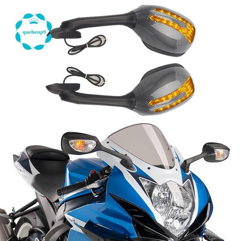 [quehenp9] ไฟเลี้ยว LED ติดกระจกมองหลังรถจักรยานยนต์ สําหรับ SUZUKI GSXR 600 750 1000 K5 K6 K7 K8 K9