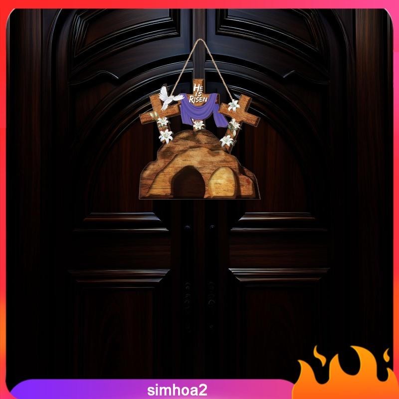 [Simhoa2] ป้ายต้อนรับ He IS Risen งานฝีมือ สําหรับแขวนตกแต่งผนัง ประตู ปาร์ตี้ ระเบียง