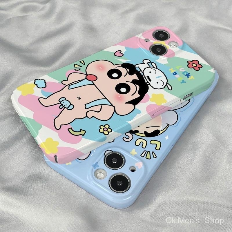 การ์ตูนสร้างสรรค์ดินสอสี Shinshin เคสโทรศัพท์มือถือ ลายการ์ตูนชินจัง เหมาะกับฤดูร้อน สําหรับ Apple Iphone 14Plus 13promax 12 11 7 8xsxr