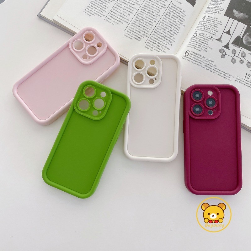 SAMSUNG MacaronสีปลอกสําหรับSamsung Galaxy A17 A07 A06 S25 Plus Ultra FE Edge A56 A55 M55 F55 5G 4Gเคสโทรศัพท์DopamineสีทึบAnti-fall Soft TPUป้องกันกรณีครอบคลุม - รูปที่ 5