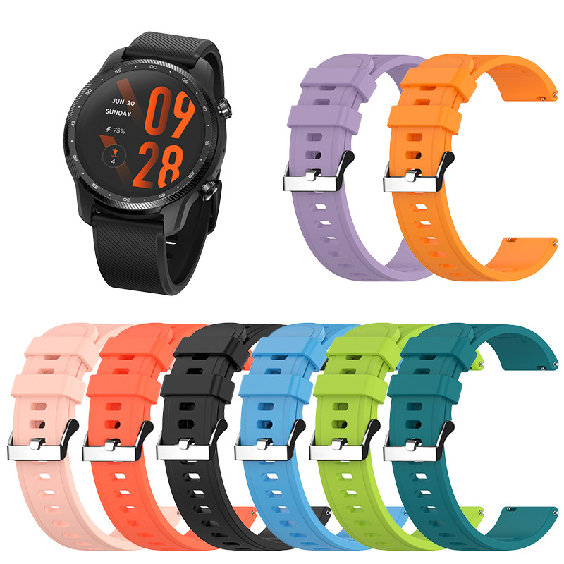 สําหรับ TicWatch Pro 3 Ultra GPS สายซิลิโคน TicWatch Pro X สายรัดซิลิโคนระบายอากาศ
