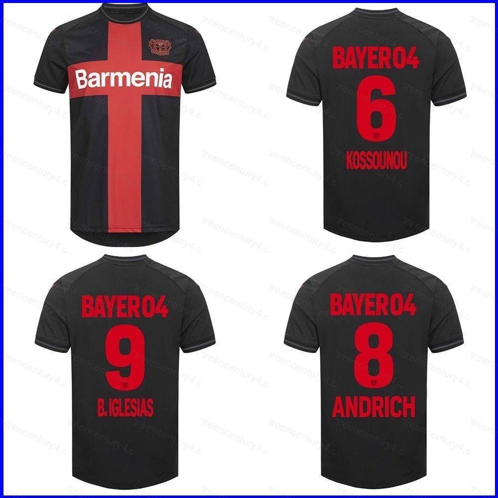 เสื้อยืด ลาย Doly1 2023-2024 Bundesliga Bayer 04 Leverkusen Kossounou Andrich Biglesias พลัสไซซ์ สําหรับเด็ก และผู้ใหญ่