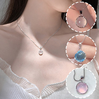 Jojo COCO สร้อยคอโซ่ จี้ทรงกลม สไตล์เกาหลี หรูหรา ระดับไฮเอน…