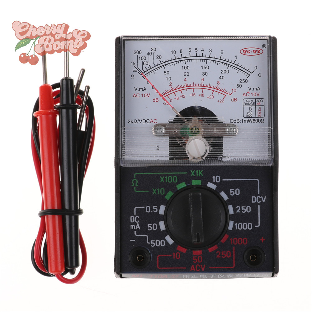 (Cherry Bomb) ใหม่ โวลต์มิเตอร์ DC/AC 1000V 250mA แอมมิเตอร์ 1K มัลติมิเตอร์ ความต้านทาน