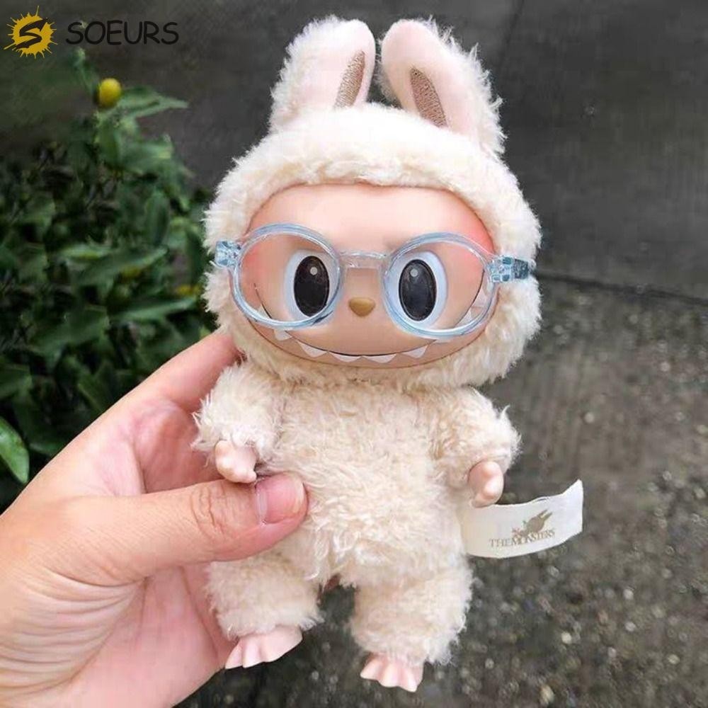 Soeurs Labubu Time แว่นตากลม ตุ๊กตา อุปกรณ์เสริม แว่นตาใส ทรงกลม พลาสติก สีแคนดี้ ตุ๊กตาจิ๋ว แว่นตาทรงกลม ของเล่นเด็ก