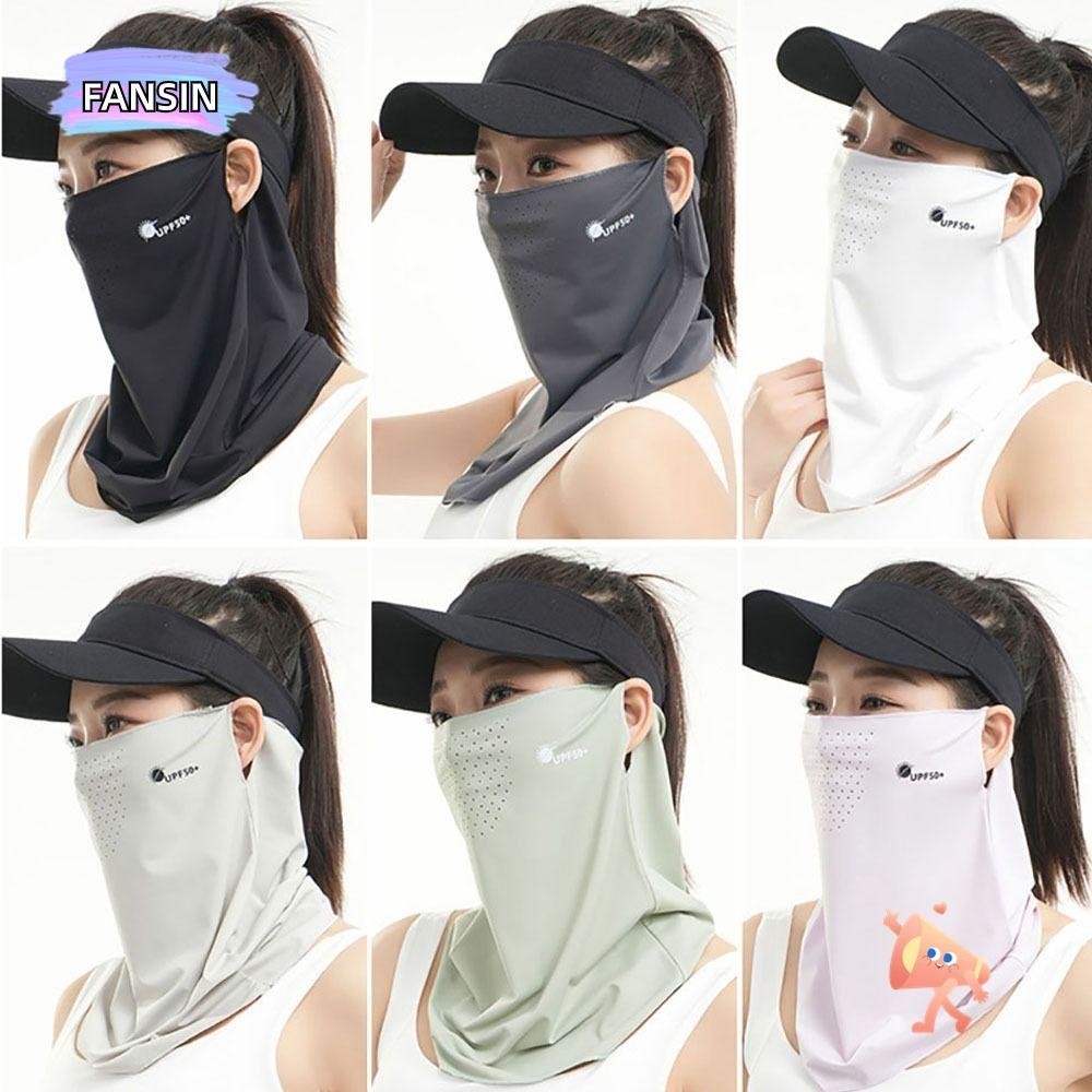 Fansin ผ้าคลุมหน้า กันแดด ป้องกันรังสียูวี ระบายอากาศ ทนทาน แฟชั่นฤดูร้อน