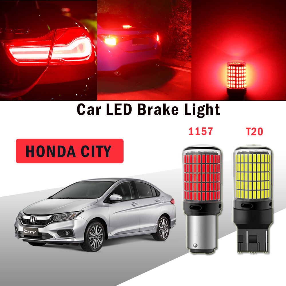 2pcs LED ไฟเบรครถสําหรับ HONDA CITY T20/7443 1157/P21-5W High Bright 1200LM
