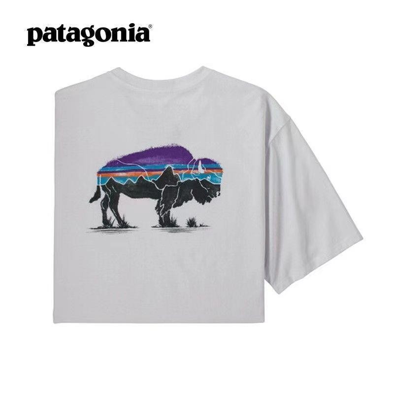 2024 เสื้อยืดแขนสั้น พิมพ์ลายสัตว์ Patagonia แฟชั่นฤดูร้อน สําหรับผู้ชาย และผู้หญิง