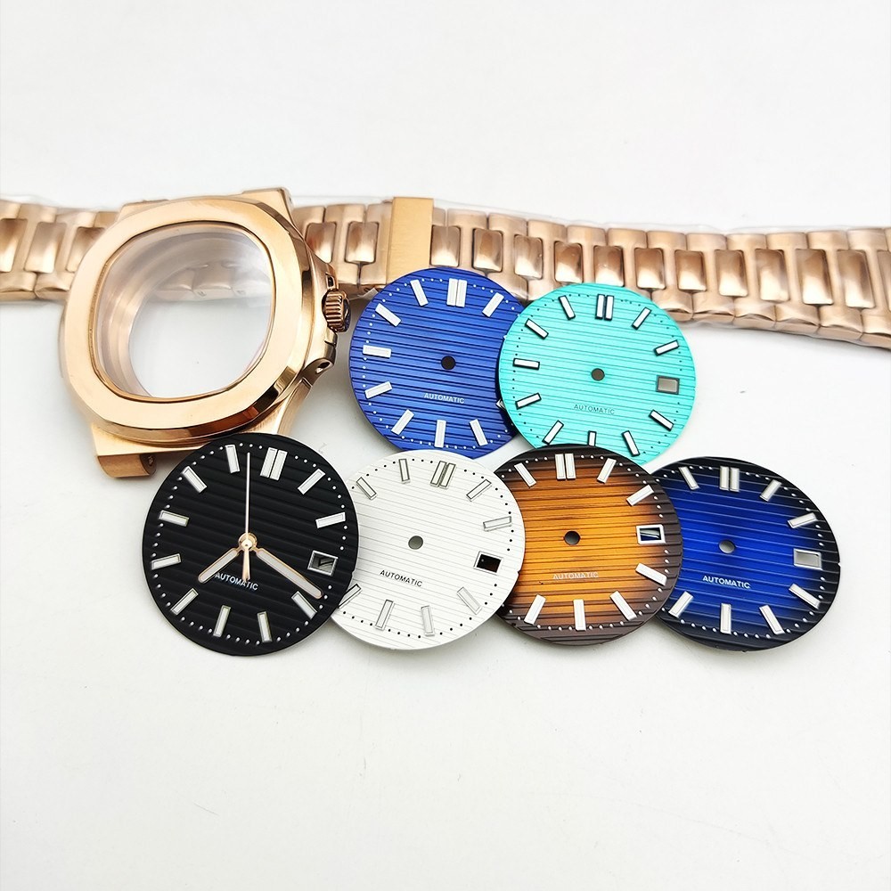 [ คุณภาพ Seiko ] ชุดนาฬิกา PP ดัดแปลง Sapphire Parrot Snail Mechanical Watch Case Rose Gold NH35 Movement