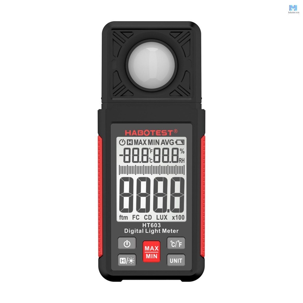 Habotest HT603 Digital Lux Meter Light Meter 200,000 Lux Digital Illumination Meter พร ้ อมจอแสดงผล 