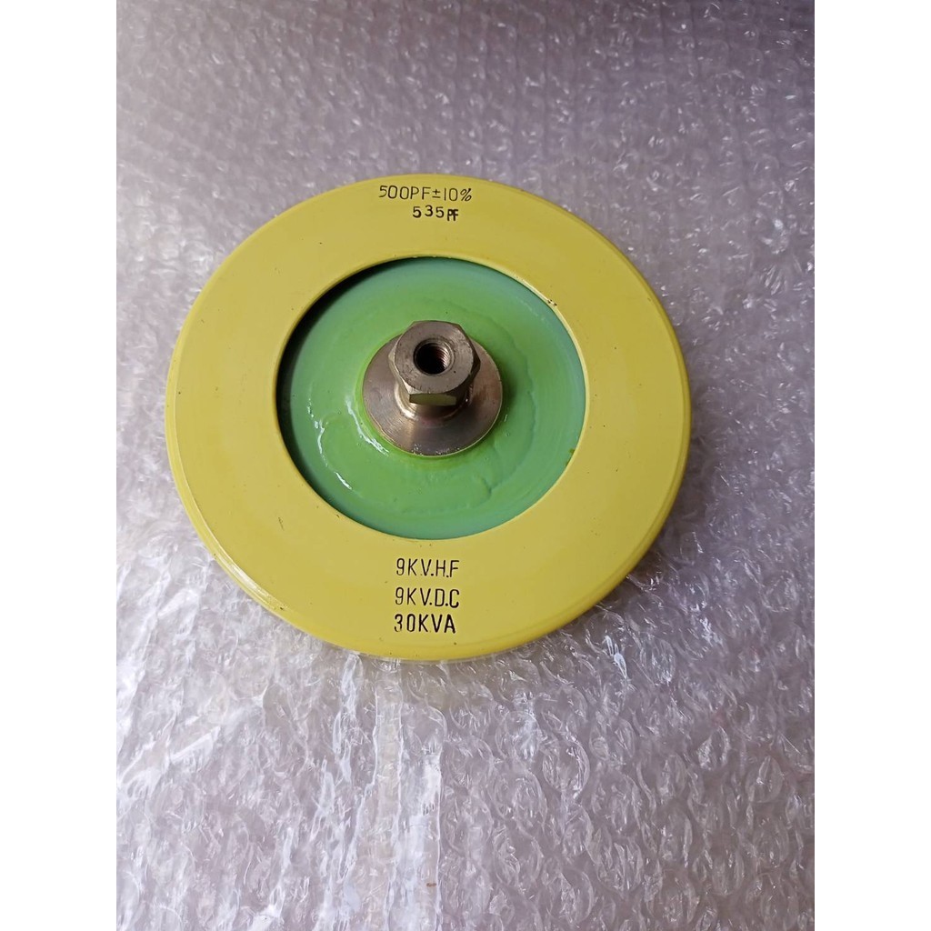 Capacitor/High Frequency 500PF 9KV.HF 9KVdc 30KVA +-10% Capacitor คาปาซิเตอร์ความถี่สูง ไฮโวลท์ แบบเ