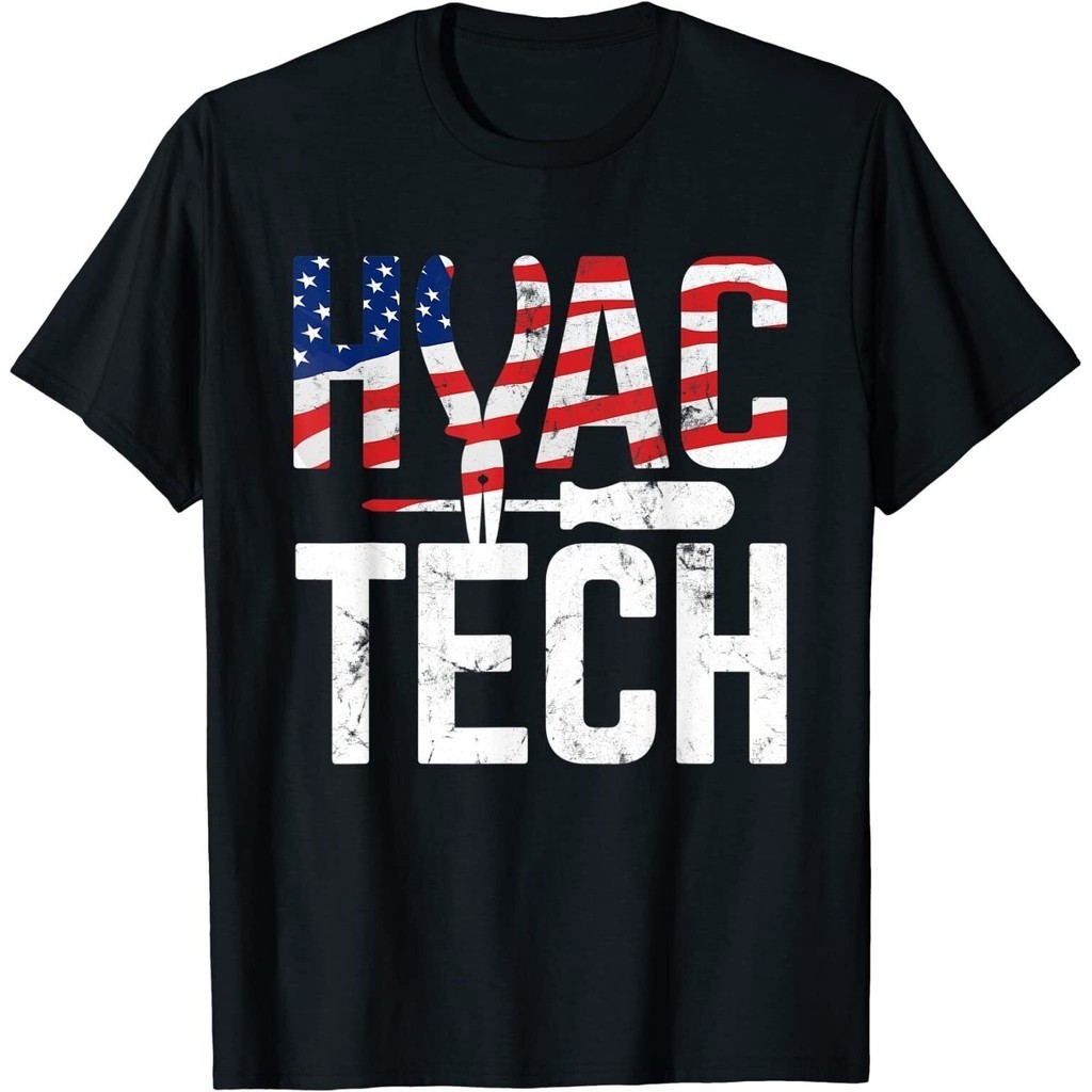 เสื้อยืด Hvac Tech Flag Technician Hvac Great Tee