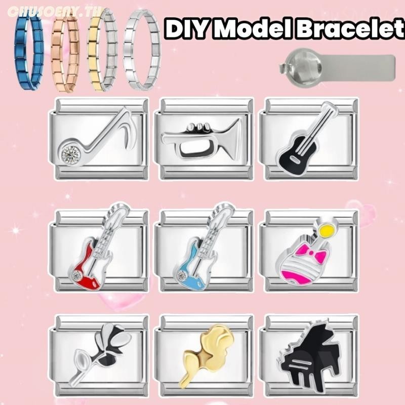 DIY ภาษาอิตาลี เสน่ห์ สร้อยข้อมือ ข้อต่อฟิตติ้ง 9 มม Diy แฟชั ่ นเครื ่ องประดับอุปกรณ ์ เสริม Retro บุคลิกภาพโมดูลสร ้ อยข ้ อมืออุปกรณ ์ เสริมสแตนเลสสีโมดูลสร ้ อยข ้ อมือวันวาเลนไทน ์ สร ้ อยข ้ อมือ italian charm links for bracelets