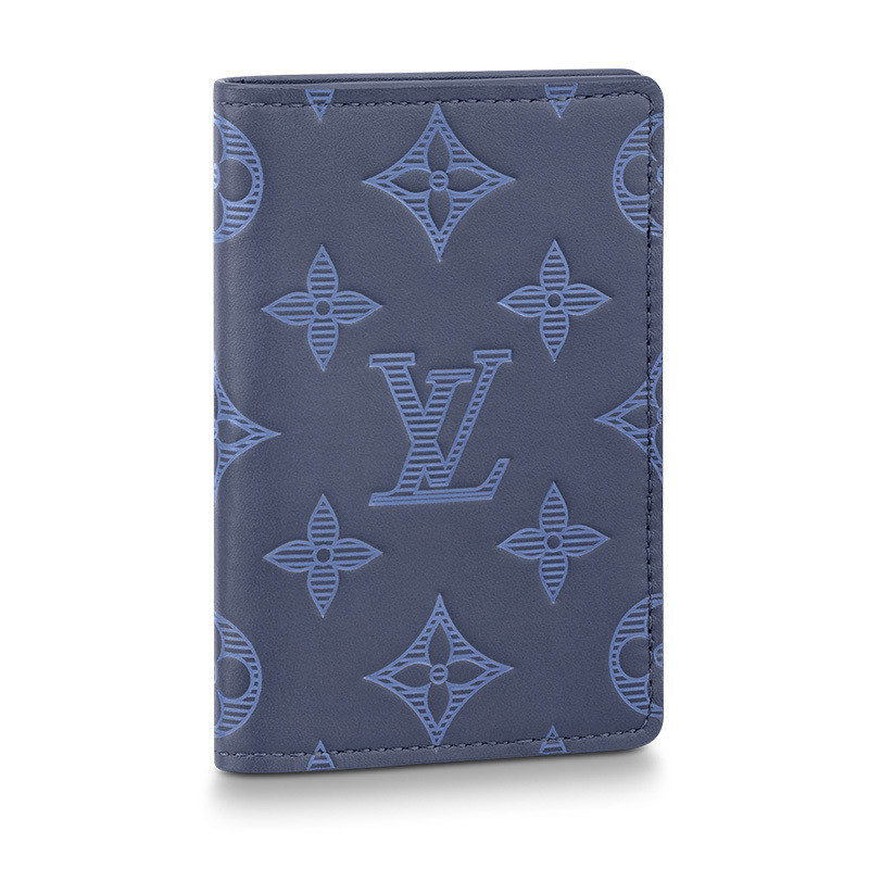 Louis Vuitton/Louis Vuitton New Men's Wallet LV Classic Embossed Cowhide Short Folding M80421