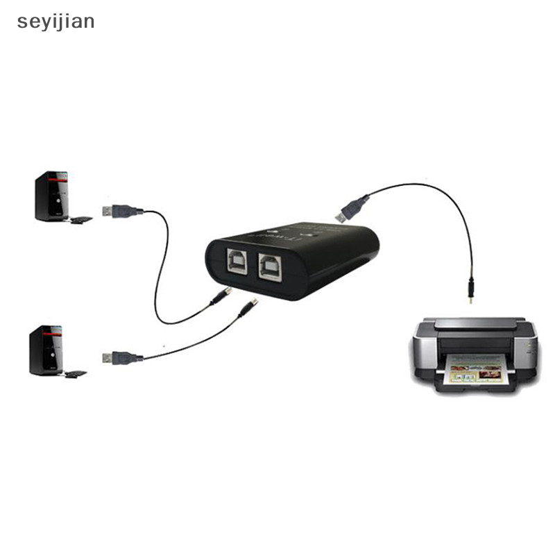 Syj อุปกรณ์แชร์เครื่องพิมพ์ USB 2-Port Manual Kvm Switching Splitter Hub Converter TH