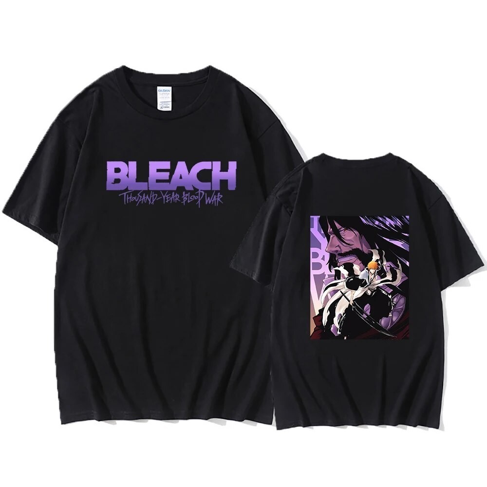 Anime Bleach Thousand Year Blood War Aizen Sosuke Bankai Tshirt Manga Tshirts Men Tshirts cotton