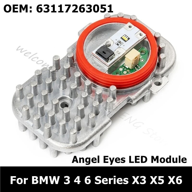 KA  63117263051 Angel Eyes LED Headlight Insert DRL Daytime Running Light Module For BMW 3 4 6 Series X3 X5 X6 F25 E70 E