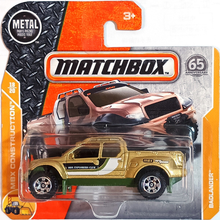 2018 เบอร ์ 114 US Version Short Card Matchbox Matchbox City Hero Car BadLander Pickup