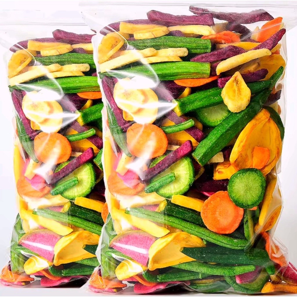 PWshop  ผักอบกรอบ ผักรวมหลายชนิดอบกรอบ สดใหม่ ทานเพลิน ไม่เหนียว พร้อมส่ง ราคาถูก