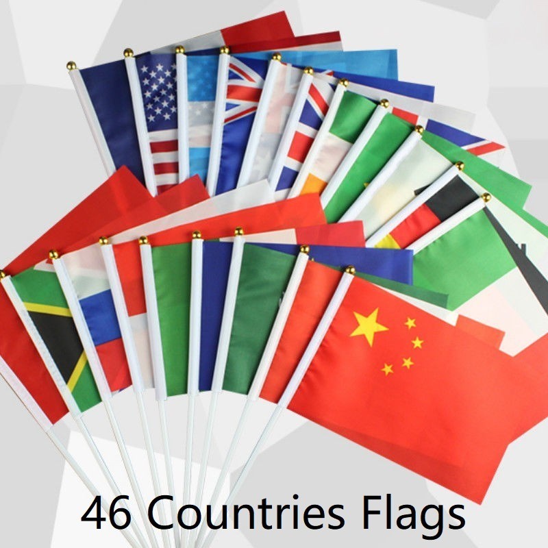 ธงมือถือ 14*21 ซม. พร้อมเสา 62 Counts World Cup Cheer ขนาดเล็กเกมโอลิมปิก United Nations National Team Flags ราคา ถูกที่สุด ดีลบีเคเค แกลเลอรีภาพที่ 3