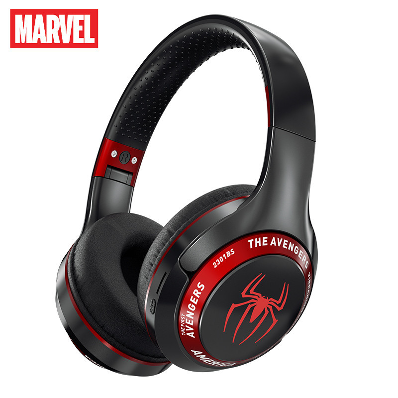 Marvel M000 Spiderman Bluetooth 5.3 หูฟังไร ้ สาย Avengers Ironman กัปตันอเมริกา Thor Cool HiFi คุณภาพเสียง Long Endurance ลดเสียงรบกวนชุดหูฟังพับได ้