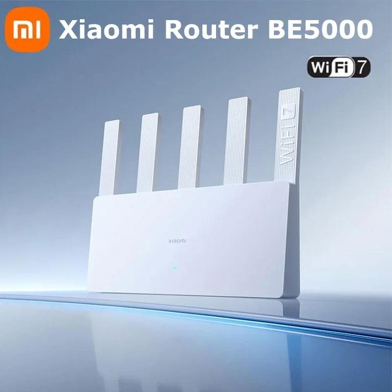 เราเตอร์ Xiaomi BE5000 2.5G WiFi 7 5011Mbps พอร์ตเครือข่าย หน่วยความจํา 512MB 2.4/5GHz เครือข่ายการเ