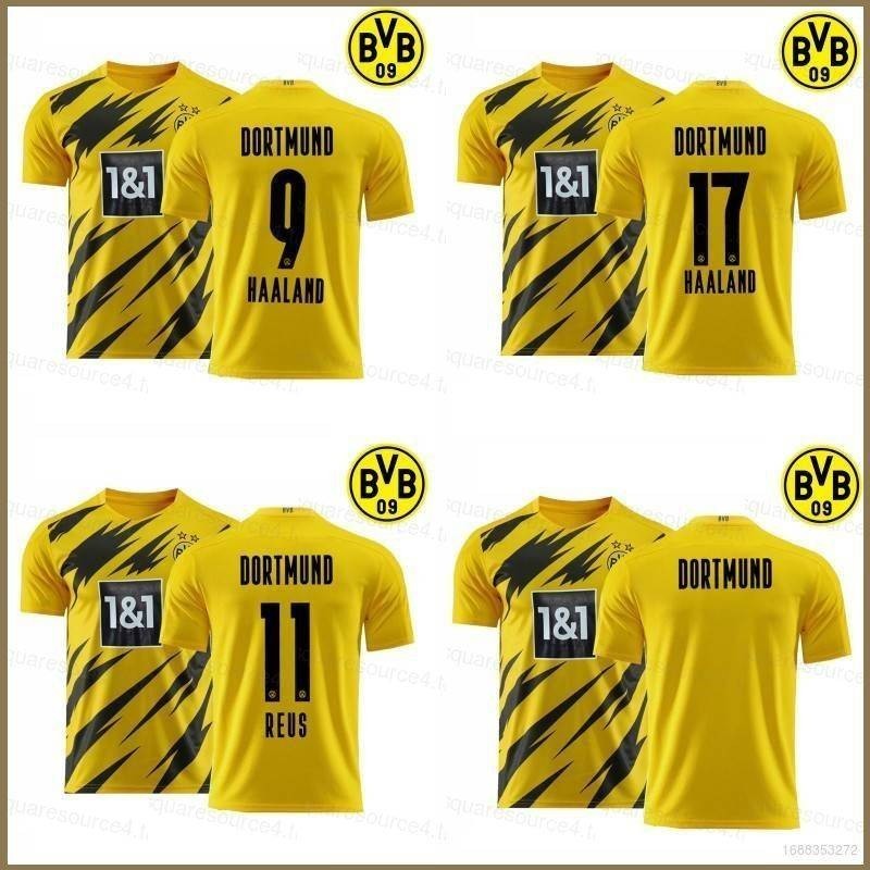 2020-2021 Borussia Dortmund เสื ้ อฟุตบอลบ ้ าน Sancho Haaland Reus TShirt เสื ้ อฟุตบอล Plus ขนาด