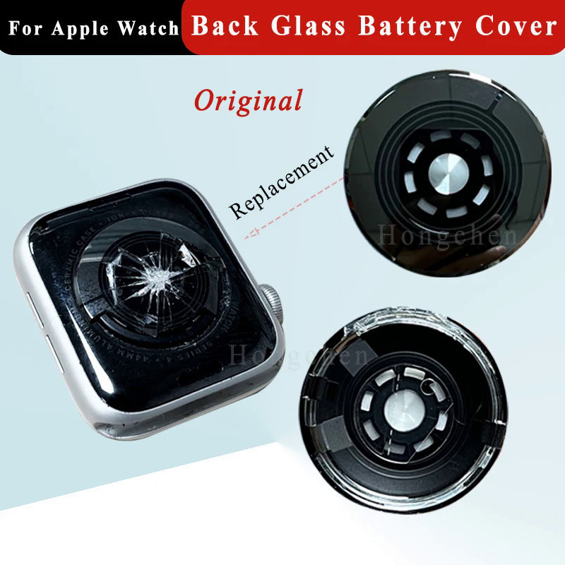 LY ฝาหลังแบตเตอรี่สําหรับ apple Watch SERIES 4 5 6 SE 44/40 มม.7 8 41 มม.45 มม.ฝาครอบกระจกด้านหลังแชสซีอะไหล่ CKE8