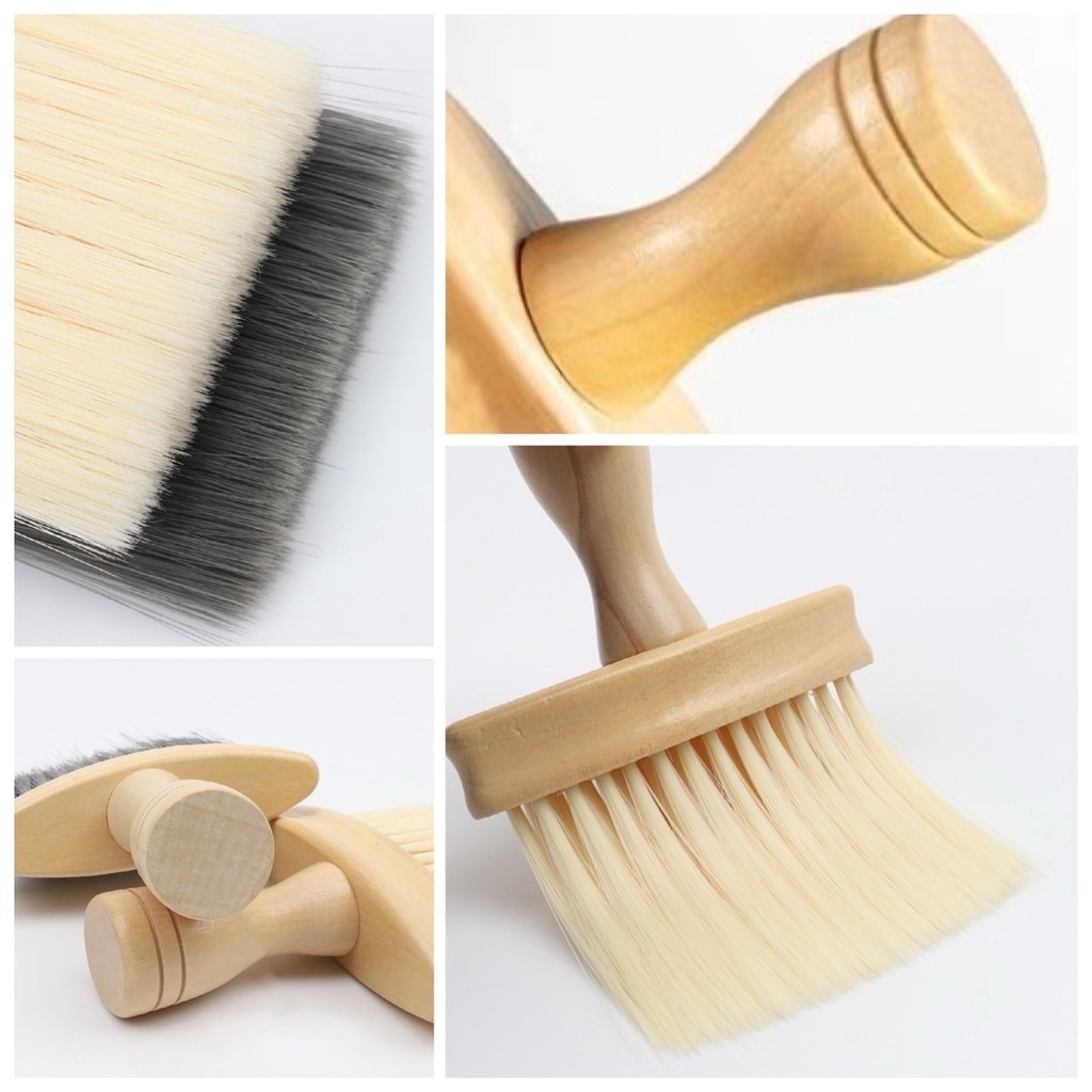 ✨ แปรงปัดผม ปัดเศษผม ด้ามไม้ แปรงร้านตัดผม ไม้ปัดฝุ่น  ขนนุ่มแด้ง รุ่นอัพเกรดใหม่ เกรดพรีเมี่ยม ✨ - รูปที่ 3