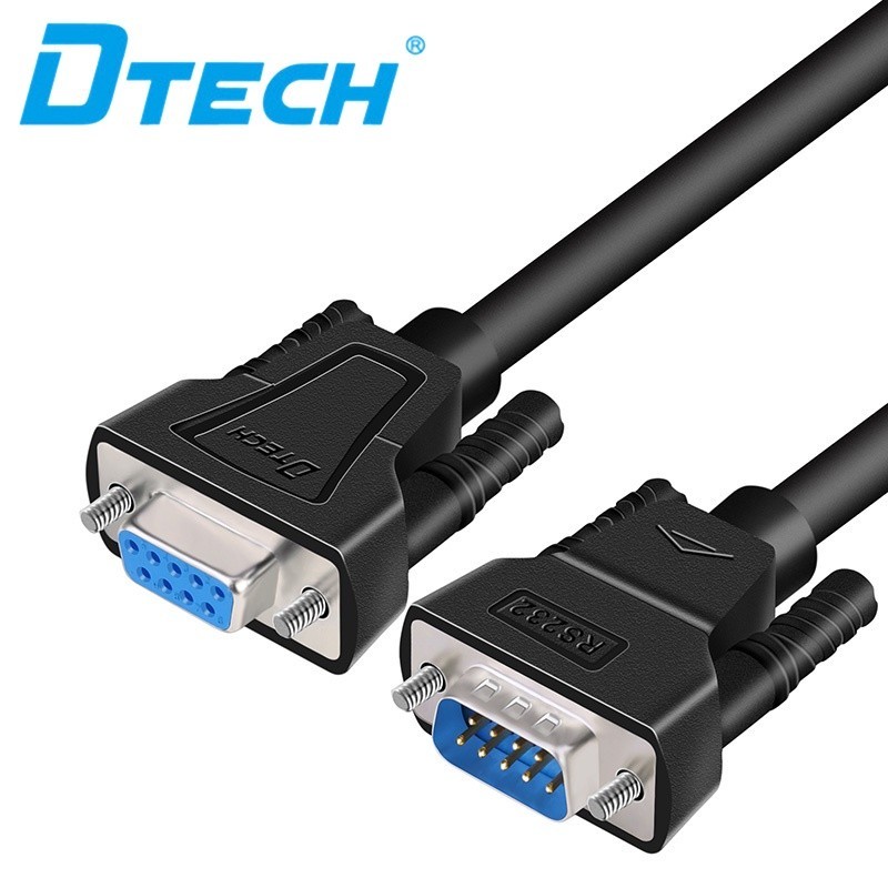 DTECH RS232 Serial Port Cable Male To Female DB9 Nine-Pin com Straight Connection DB9 DT-9005B