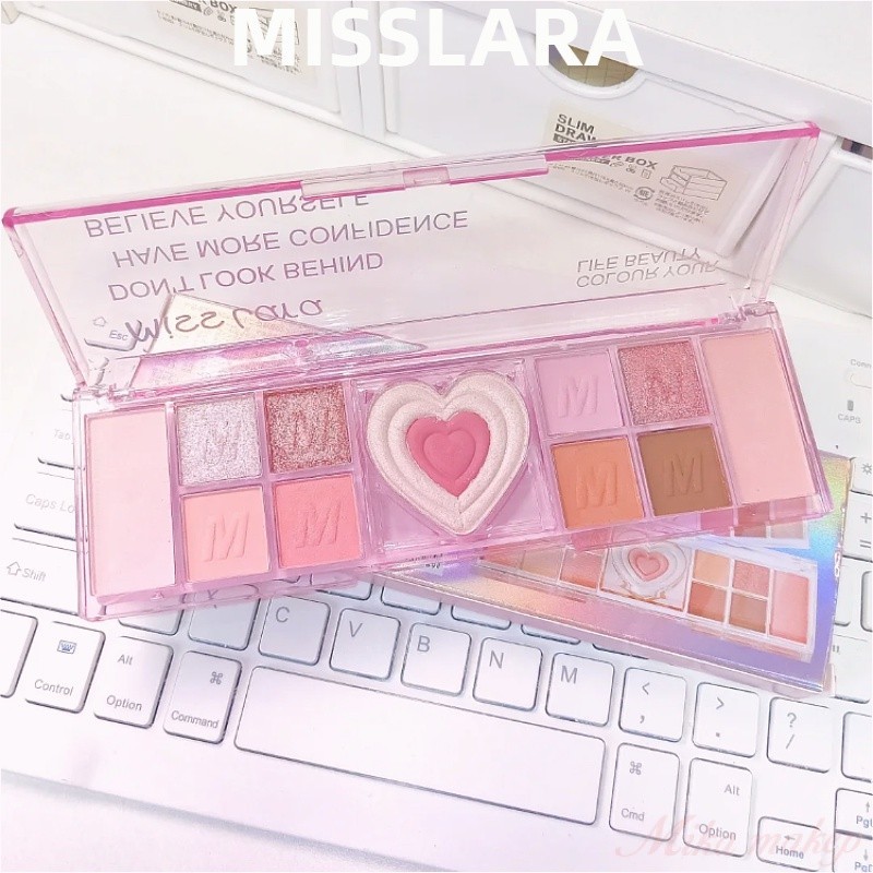 MISSLARA Eye Shadow Palette 12 สี Pearlescent Matte Fine Shimmer ทุกวันสีส ้ มสีน ้ ําตาล Earth Color Eye Shadow สไตล ์ เกาหลีสาว