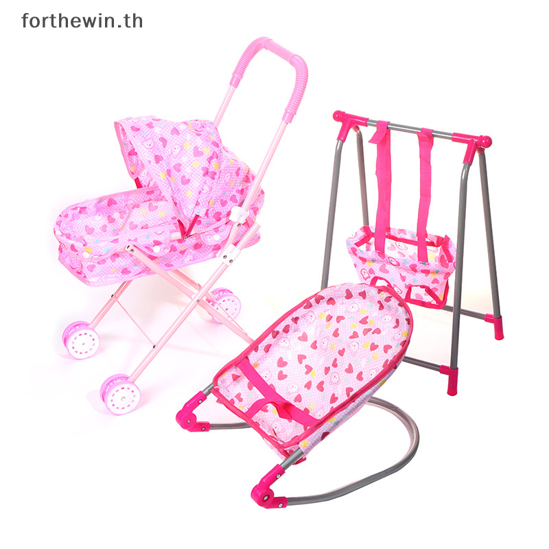 Forthewin Doll House Accessories เก้าอี้โยก Swing Bed เก้าอี้รับประทานอาหาร Baby Play House th
