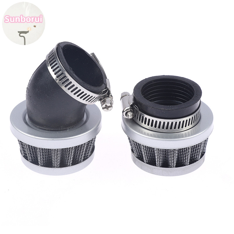 Sunborui เครื ่ องกรองอากาศรถจักรยานยนต ์ 35 มม . Dirt Pit Bike ตรงโค ้ งขวา Mini Air Filter TH