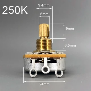 Cts ของแท้ 500K 250K กีตาร์ Potentiometer หม้อแรงบิดต่ําและเสียงรบกวนต่ํารู้สึกเรียบเพลาทองเหลืองอุปกรณ์เสริมมืออาชีพ