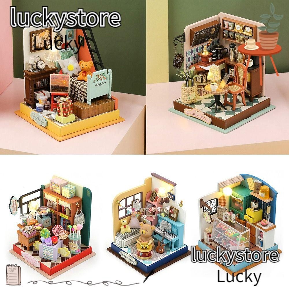 Lucky Doll House Mini LED Gift Craft Model