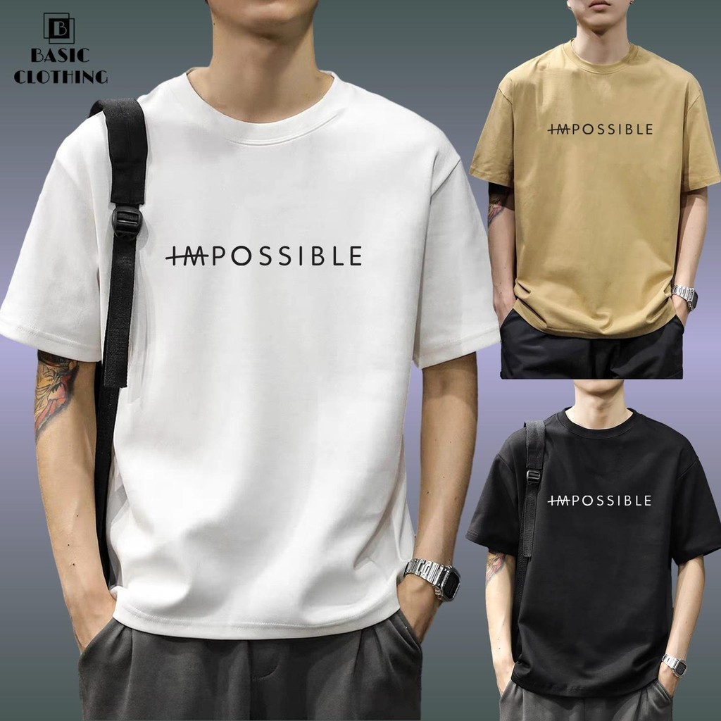 COD [TH·FASHION] 100% Cotton T-Shirts (Black/White/Red/Beige) S-3XL Size⚡3-Day Fast Delivery⚡K-Style Streetwear ✨Inspirational Quotes ✨Teens/Students/Office