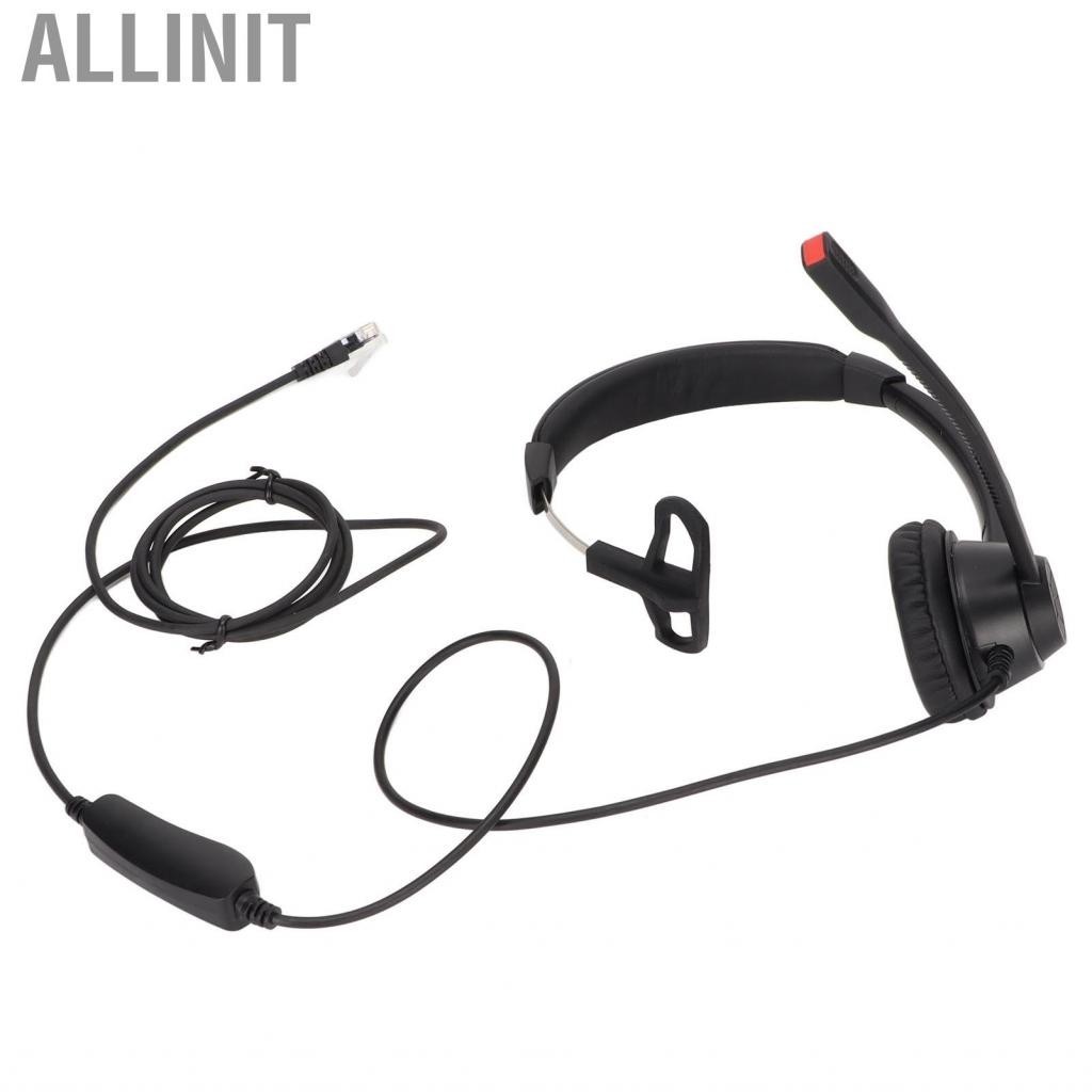 Allinit Single Sided Business Headset Noise Reduction Microphone RJ9