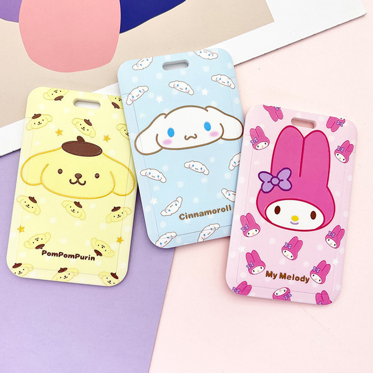 ผู ้ ถือบัตรแข ็ งน ่ ารัก My Melody ID ผู ้ ถือสําหรับรถบัส/Subway/Campus/Work Kuromi Access Cards