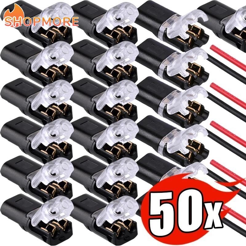 10-50 ชิ้นไฟฟ้าเชื่อมต่อสายไฟ-2เข็มหมุด ทาง ปลั๊กยานยนต์สายไฟเชื่อมต่อปลั๊กขั้วรถบรรทุกรถด่วนลวดเชื่อมต่ออุปกรณ์เสริม