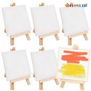 ผ้าใบวาดภาพเปล่าขนาดเล็กพร้อมชุดขาตั้ง-กระดานตกแต่งการวาดภาพ…