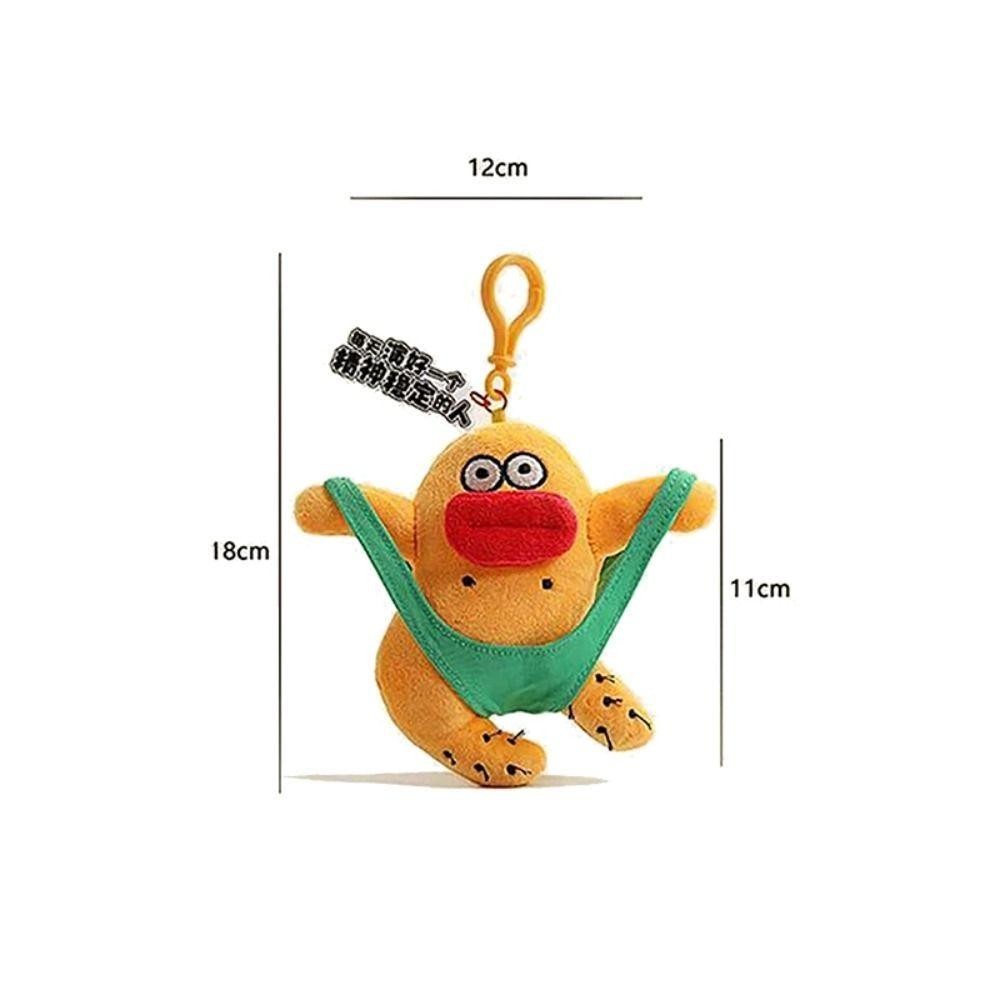 รู้สึก ปากไส้กรอกตุ๊กตาพวงกุญแจ,ยัดไส้หน้าผ้าฝ้ายตาโตผ้าตุ๊กตาพวงกุญแจ,อะนิเมะปุยของเล่นแปลกปุยนุ่มน่าเกลียดตุ๊กตาจี้