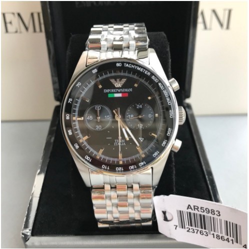 พร้อมสต็อก ! Emporio Armani Tazio Chronograph นาฬิกาข้อมือผู้ชาย รุ่น AR5983 - 100% Authentic Amani 