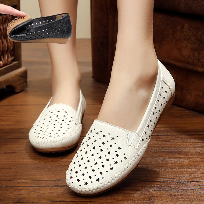 ใหม่รองเท้าผู้หญิง Hollow Breathable Soft Sole Non-SLIP Casual รองเท้าพยาบาล